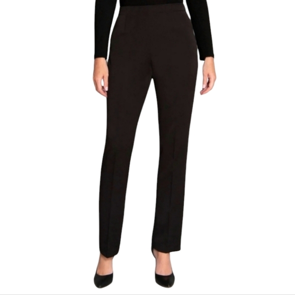 TROUSERS Black Tall Side Zip Taylor Brooke Ultimate Signature Dress Pants 10x33 - Picture 8 of 10